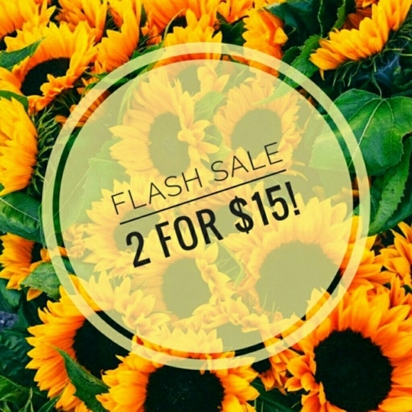 2 FOR $15 NEW Cute stylish bright yellow sunflower dangle Summer earrings (#019) - Picture 2 of 2